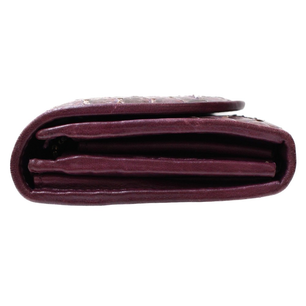 Gucci Double Gg Continental Python Wallet Purple … - image 4